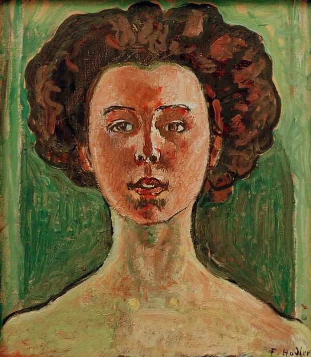 Ferdinand Hodler, Bildnis Gertrud Müller (Frau,Jugendstil,Mensch,Portrait,Schweizerische Kunst,Brustbild)