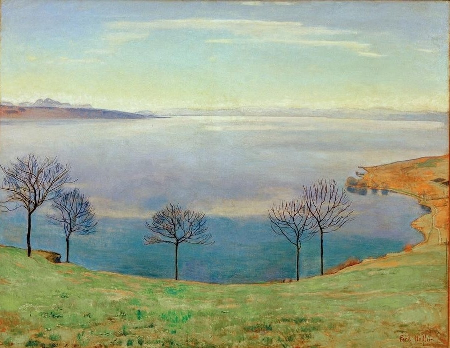 Ferdinand Hodler, Der Genfersee von Chexbres aus (Geographie,Landschaft,See,Schweizerische Kunst,Topographie)