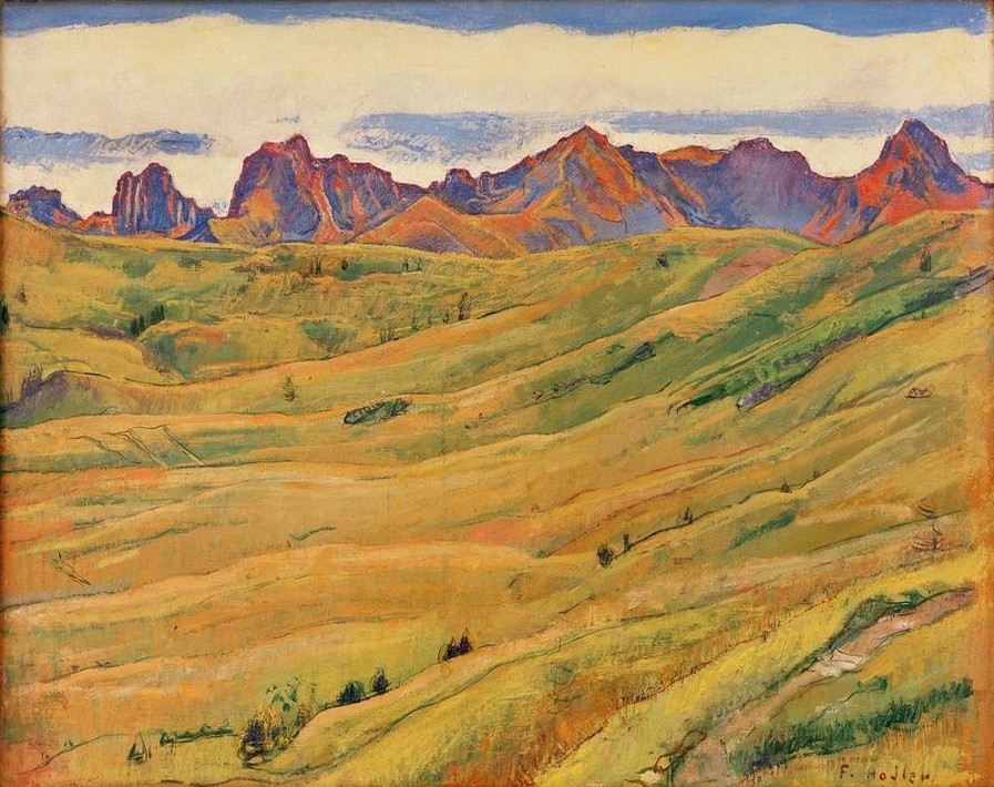 Ferdinand Hodler, Die Gantrischkette (Gebirge,Geographie,Jugendstil,Landschaft,Schweizerische Kunst,Topographie)