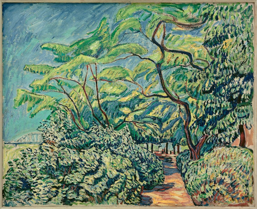 Theo von Brockhusen, Weg nach Baumgartenbrück (Deutsche Kunst,Landschaft,Impressionismus,Weg)