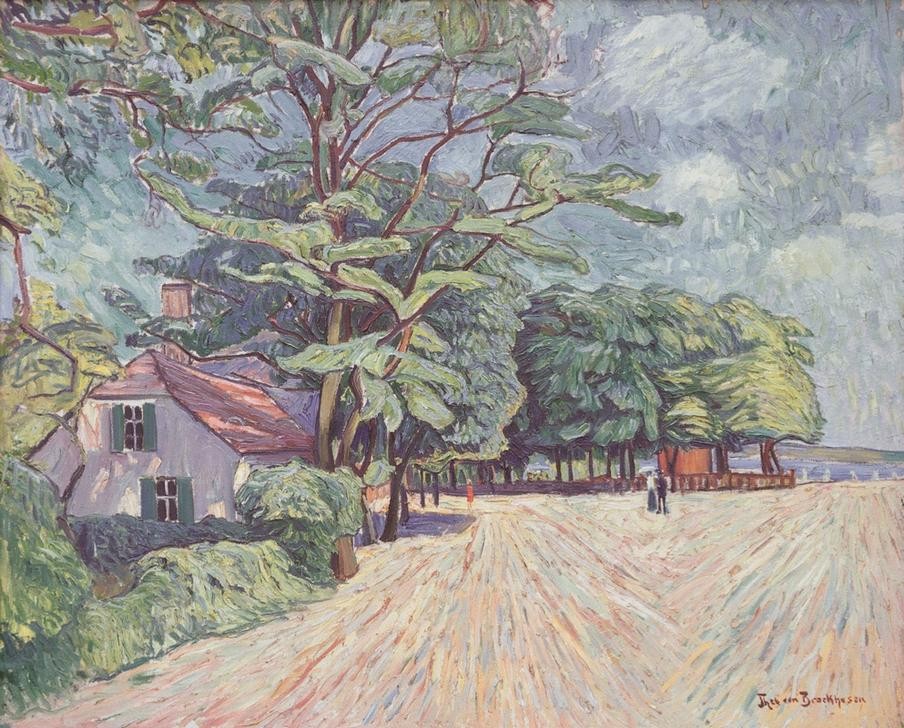 Theo von Brockhusen, Frühlingslandschaft (Deutsche Kunst,Jahreszeiten,Landschaft,Impressionismus,Frühling)