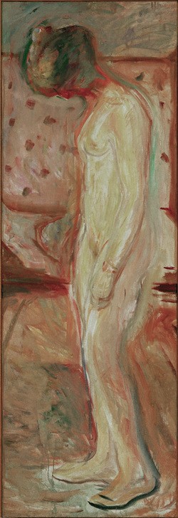 Edvard Munch, Weinendes Mädchen III (Frau,Mädchen,Akt,Expressionismus,Weinen,Norwegische Kunst,Traurigkeit,Gefühl (Stimmung))