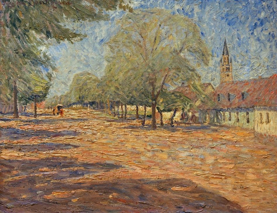 Theo von Brockhusen, Märkische Dorfstraße (Allee,Deutsche Kunst,Dorfstrasse,Geographie,Strasse (Allgemein),Impressionismus,Topographie)