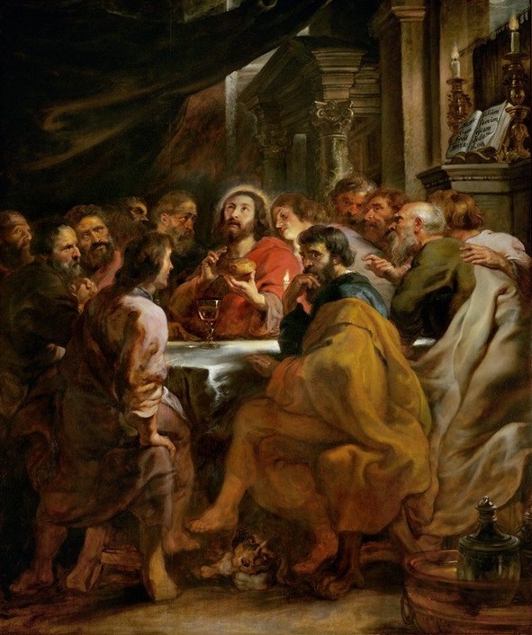 Peter Paul Rubens, Das Abendmahl (Abendmahl (Letztes),Christentum,Flämische Kunst,Religion,Altar,Barock,Neues Testament,Bibel,Jünger,Niederländische Kunst,Passion Christi)