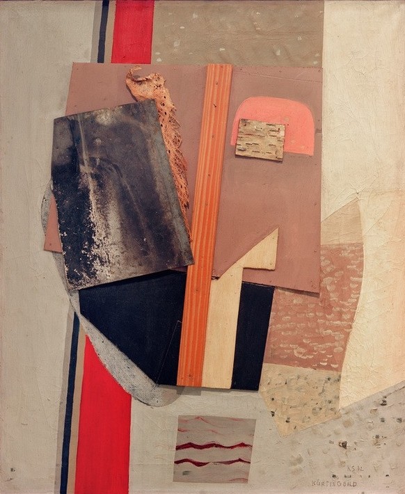 Kurt Schwitters, Körtingbild (DaAbstraktion, Collage, Papstreifen, Papierschnipsel, Dadaismus,  Wohnzimmer, Wunschgröße,)