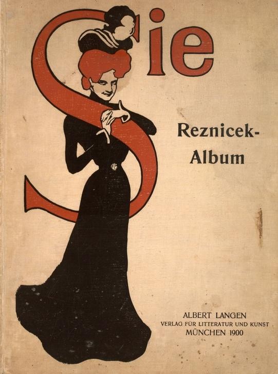 Ferdinand von Reznicek, Sie (Deutsche Kunst,Jugendstil,Karikatur)