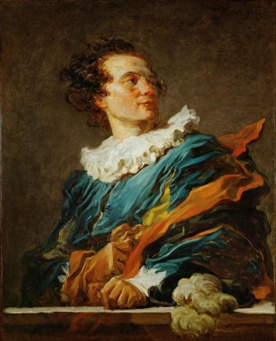 Jean-Honoré Fragonard, Figure de fantaisie. Portrait de l’abbé de Saint-Non (Portrait, Künstlerportrait, Dynamisch, Trompe L'oeil, Treppenhaus, Wohnzimmer, Rokoko, Klassiker, Wunschgröße, Malerei, bunt)