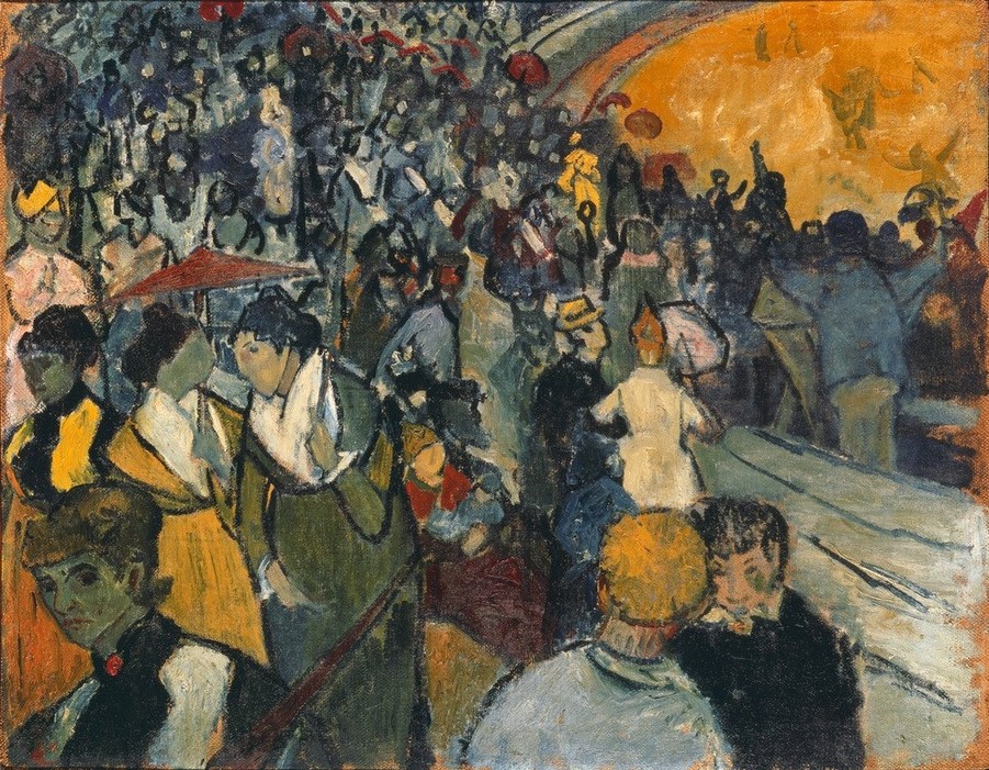 Vincent van Gogh, Die Arena in Arles (Arena,Sport,Stierkampf,Volkskunde,Niederländische Kunst,Menschenmenge,Zuschauen,Zuschauer,Land Und Leute)