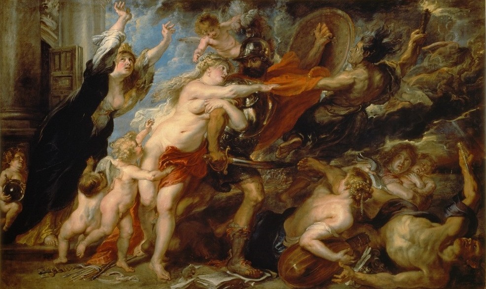 Peter Paul Rubens, Die Folgen des Krieges (Flämische Kunst,Geschichte,Krieg,Mythologie,Dreissigjähriger Krieg,Barock,Allegorie,Niederländische Kunst,Antikriegskunst,Griechisch-Römische Mythologie)