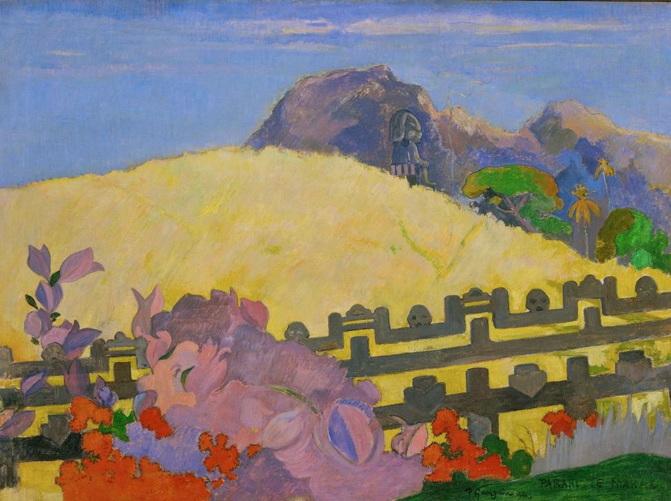 Paul Gauguin, Parahi te marae (Kult,Landschaft,Religion,Tempel,Völkerkunde,Naturreligion,Zaun,Französische Kunst,Exotik,Blume,Land Und Leute)