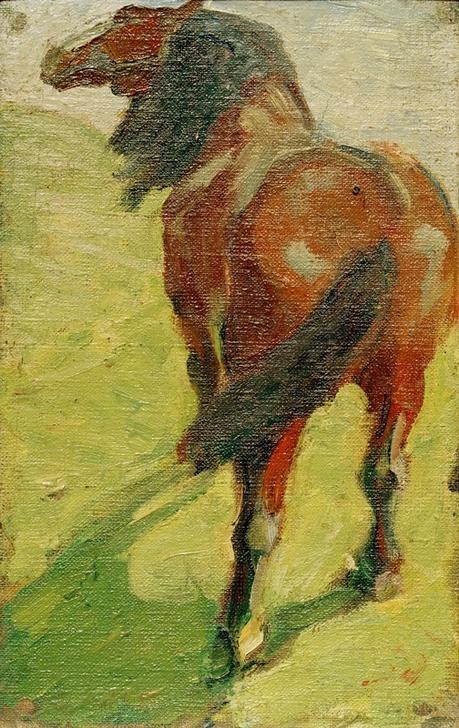 Franz Marc, Studie eines Pferdes (Deutsche Kunst,Pferd (Tier),Zoologie,Impressionismus,Jahrhundertwende)