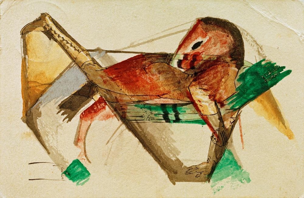 Franz Marc, Pferdchen in Kaltrosa (Deutsche Kunst,Pferd (Tier),Zoologie,Expressionismus,Der Blaue Reiter)