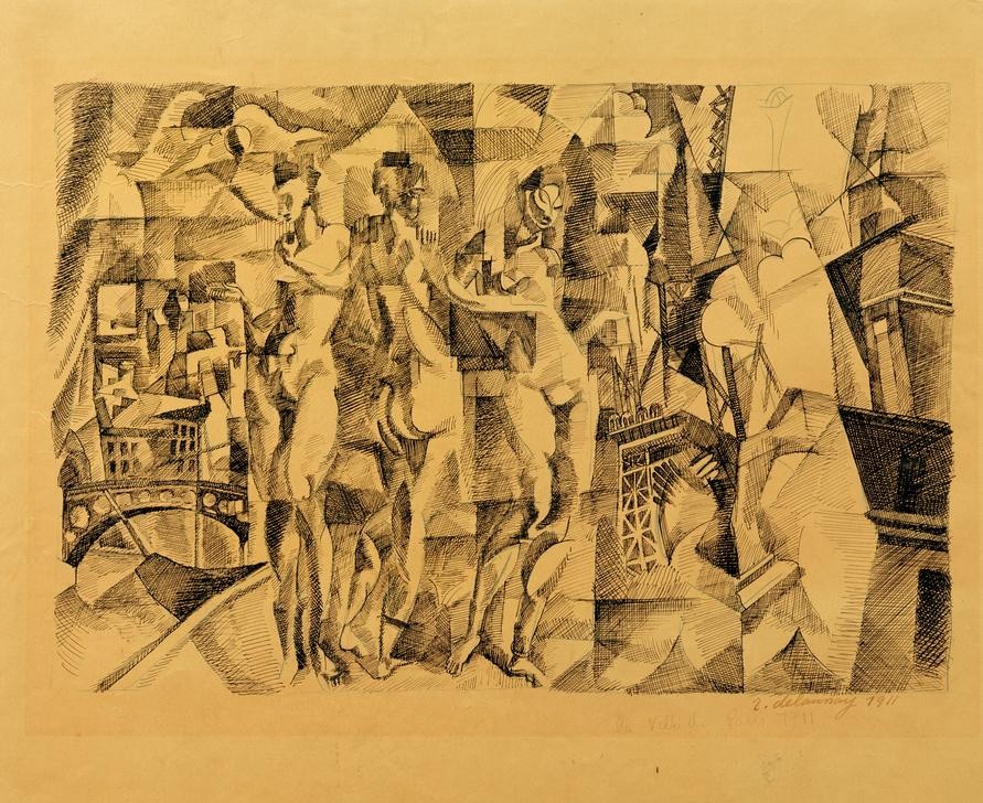 Robert Delaunay, La Ville de Paris (Geographie,Allegorie,Französische Kunst,Orphismus,Topographie)