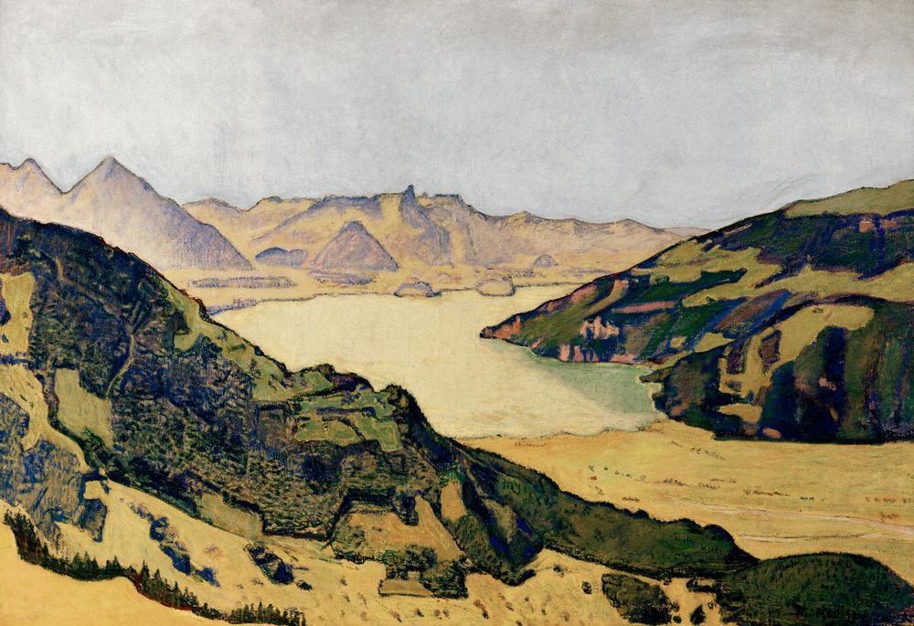 Ferdinand Hodler, Der Thunersee vom Weg zur Schynigen Platte aus (Gebirge,Landschaft,See,Schweizerische Kunst)