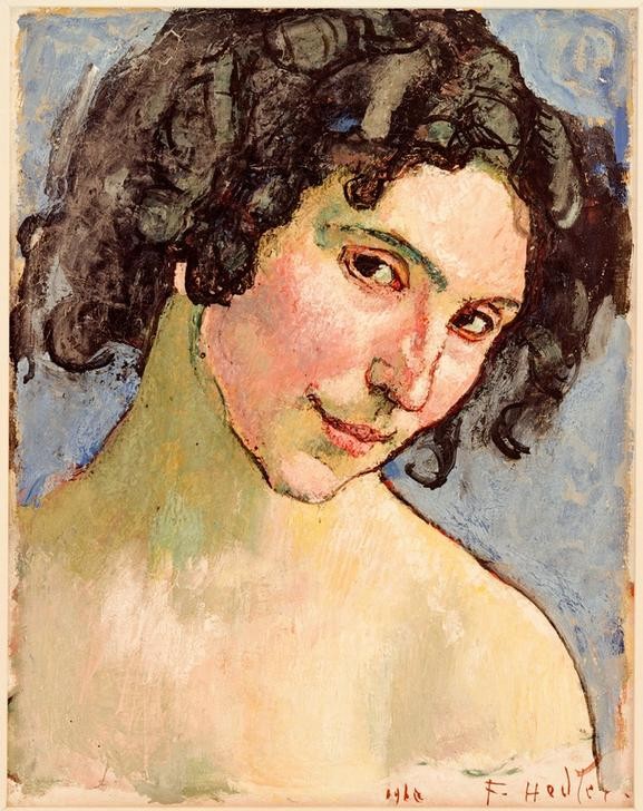 Ferdinand Hodler, Bildnis des Modells Giulia Leonardi (Frau,Jugendstil,Mensch,Portrait,Schweizerische Kunst,Brustbild)
