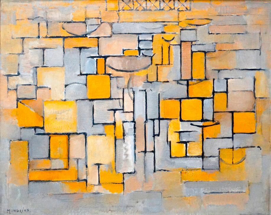 Piet Mondrian, Painting No 8 (Künstler,Kunst,De Stijl)