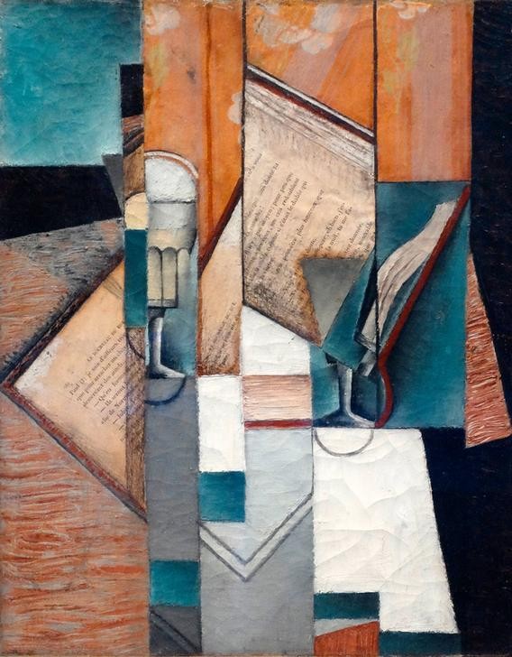Juan Gris, Le Livre (Buch, Buchseiten, Stillleben,  Kubismus, Klassische Moderne, Wohnzimmer, Esszimmer, Wunschgröße)
