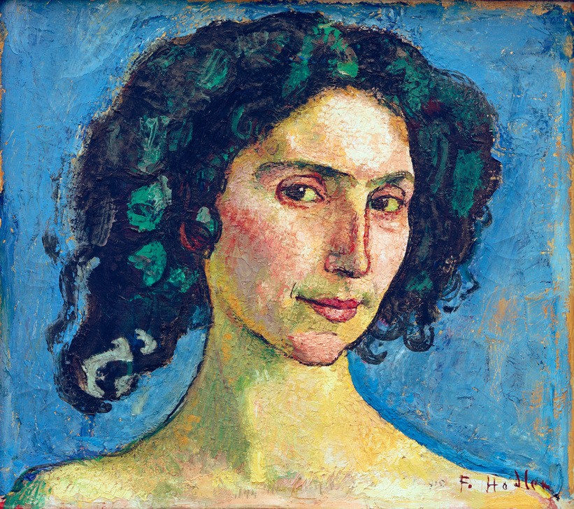 Ferdinand Hodler, Kopfstudie Italienerin (Frau,Jugendstil,Mensch,Portrait,Schweizerische Kunst,Kopfstudie,Lächeln)