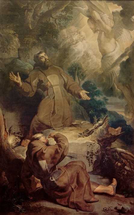 Peter Paul Rubens, Die Stigmatisation des hl. Franziskus (Christentum,Flämische Kunst,Franziskaner,Heilige,Kunst,Religion,Barock,Vision,Stigmatisation,Heiligenlegende,Niederländische Kunst,Wundmale)