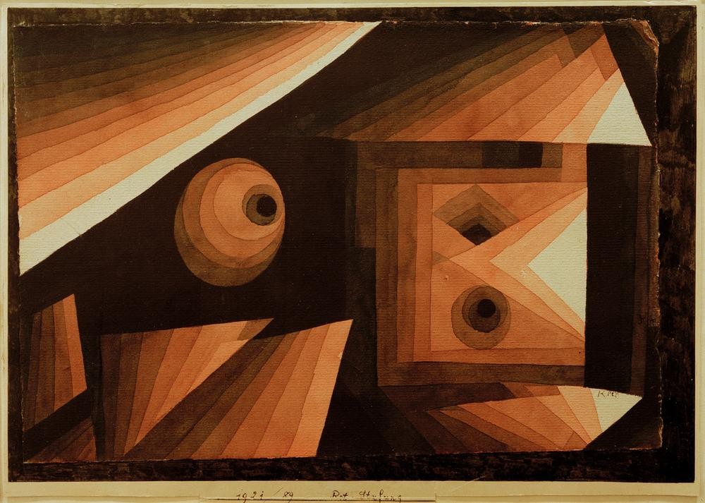 Paul Klee, Rot-Stufung (Deutsche Kunst,Kunst,Abstrakte Kunst,Rot)