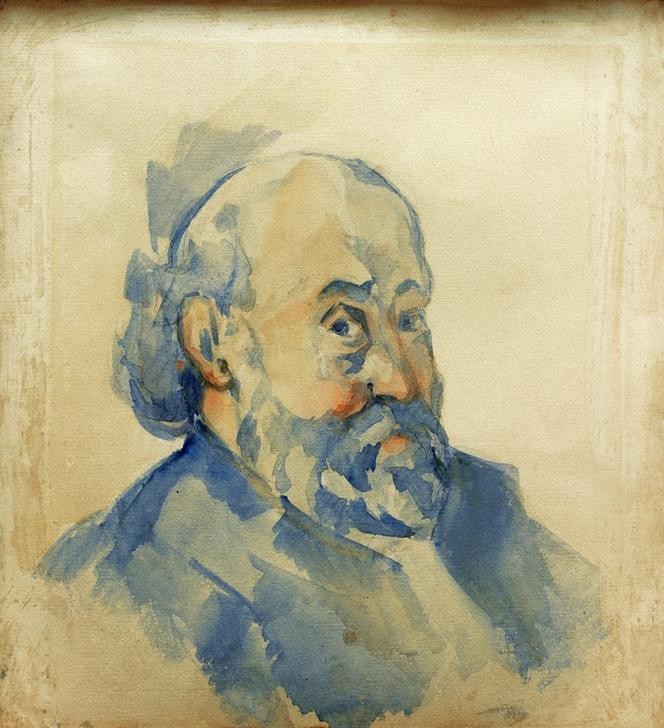 Paul Cézanne, Portrait de l’artiste (Maler (Künstler),Mann,Impressionismus,Selbstbildnis,Portrait,Französische Kunst,Blick Aus Dem Bild,Brustbild,Person)