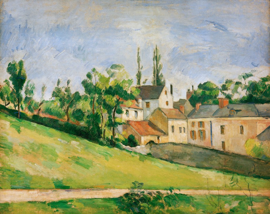 Paul Cézanne, La Route montant – Le Chemin qui monte (Dorf,Landschaft,Impressionismus,Weg,Französische Kunst)