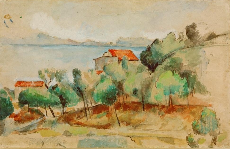 Paul Cézanne, La baie de L’Estaque (Küste,Landschaft,Meer,Impressionismus,Französische Kunst,Bucht)