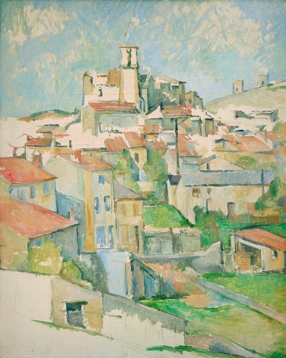 Paul Cézanne, Gardanne (Architektur,Stadt,Impressionismus,Stadtansicht,Architekturdarstellung,Französische Kunst,Stadtlandschaft,Unvollendet)