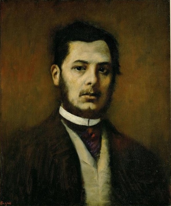 Edgar Degas, Portrait d’homme (Kunst,Mann,Mensch,Impressionismus,Bart,Portrait,Französische Kunst,Kleidung (Allgemein),Kinnbart,Brustbild,Frisur)