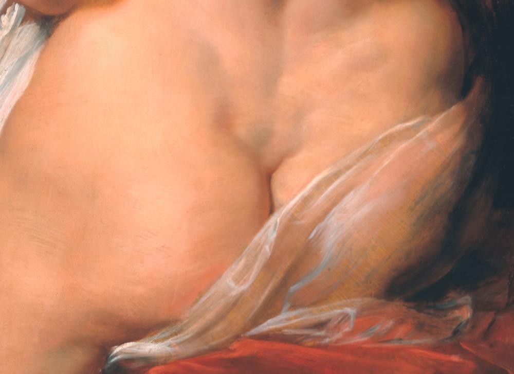 Peter Paul Rubens, Die Toilette der Venus (Anatomie,Erotik,Fettleibigkeit,Flämische Kunst,Frau,Mensch,Mythologie,Barock,Akt,Po (Gesäss),Rückenakt,Rückenfigur,Niederländische Kunst,Sexualität,Grübchen,Griechisch-Römische Mythologie,Ausschnitt)