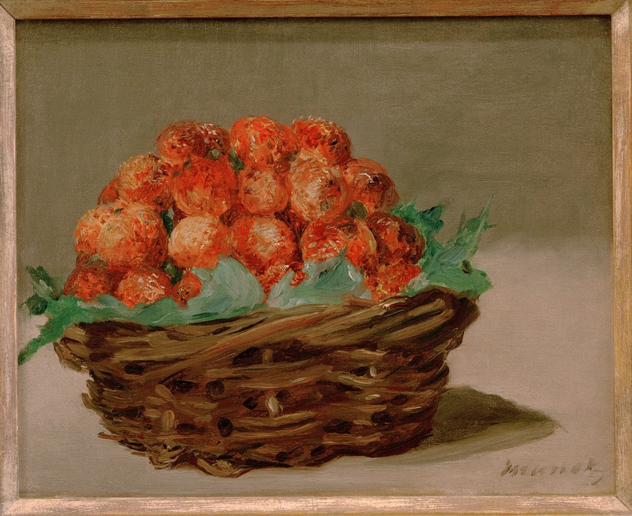 Edouard Manet, Erdbeerkorb (Erdbeere,Früchte,Kunst,Obst,Nahrungsmittel,Stillleben,Französische Kunst,Obstkorb)