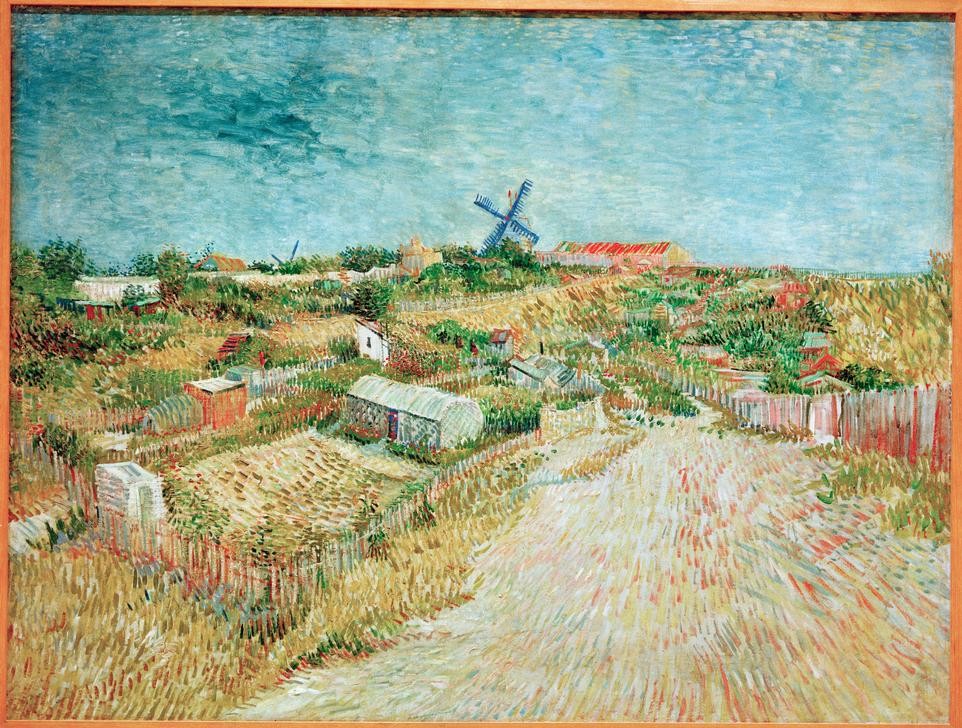 Vincent van Gogh, Gemüsegärten an der Butte Montmartre (Geographie,Landschaft,Gemüsegarten,Niederländische Kunst,Topographie,Nutzgarten,Garten)