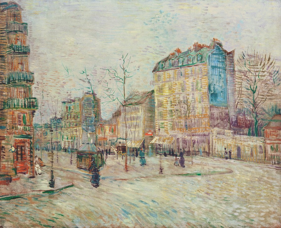 Vincent van Gogh, Boulevard de Clichy (Geographie,Strassenszene,Impressionismus,Niederländische Kunst,Topographie)
