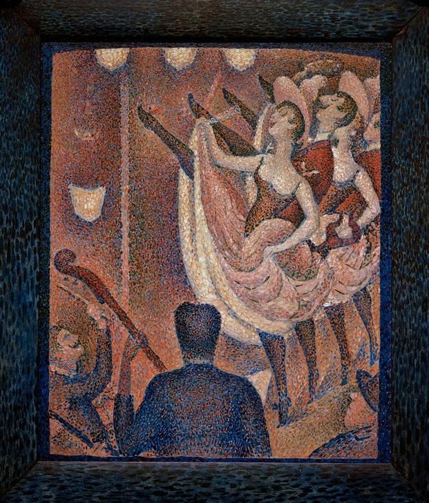 Georges Seurat, Studie für Le Chahut (Revuetänzerin,Ballett,Kabarett Und Variete,Kabarett,Musik,Orchester,Tänzer,Tänzerin,Tanz,Theater,Variete (Entertainment),Revue (Musiktheater),Pointillismus,Studie,Französische Kunst,Cancan)