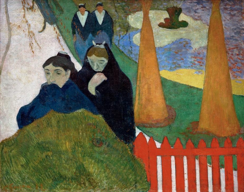 Paul Gauguin, Arlésiennes (Mistral) (Frau,Menschen Im Park,Meteorologie,Spaziergang,Tracht,Volkskunde,Frieren,Französische Kunst,Mistral,Kälte,Synthetismus,Land Und Leute)