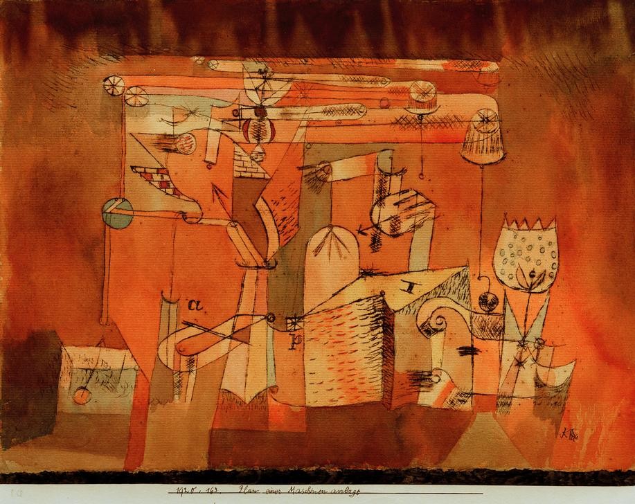 Paul Klee, Plan einer Maschinenanlage (Bauhaus,Deutsche Kunst,Kunst,Maschine,Technik,Fabrik,Schweizerische Kunst)