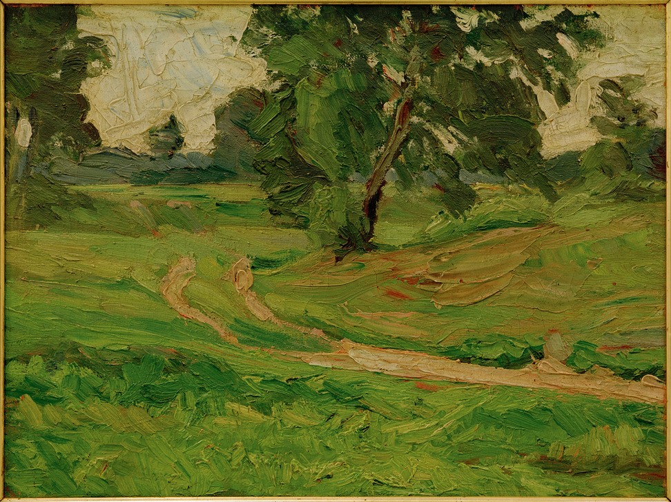 Kurt Schwitters, A S Landschaft 1. Hochsommer (Deutsche Kunst,Landschaft,Feldweg)