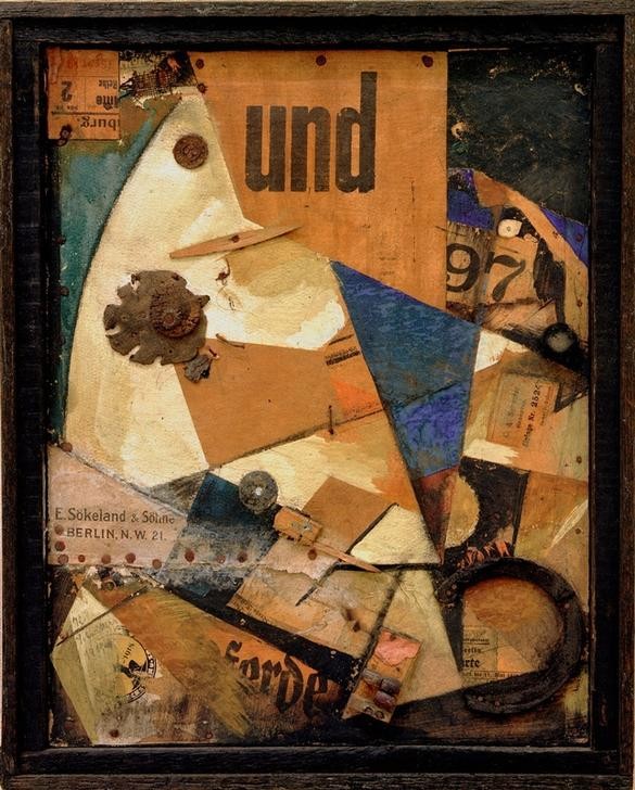 Kurt Schwitters, Das Undbild (Abstraktion, Collage, Klassische Moderne, Zeitungsausschnitte, Papierschnipsel, Dadaismus,   Wohnzimmer, Wunschgröße,)