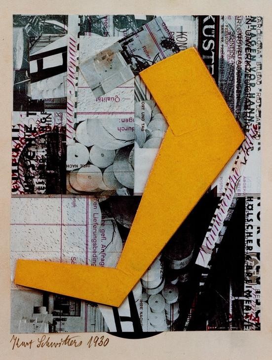 Kurt Schwitters, Ohne Titel (Mit gelber Form) (Dadaismus,Deutsche Kunst,Kunst)