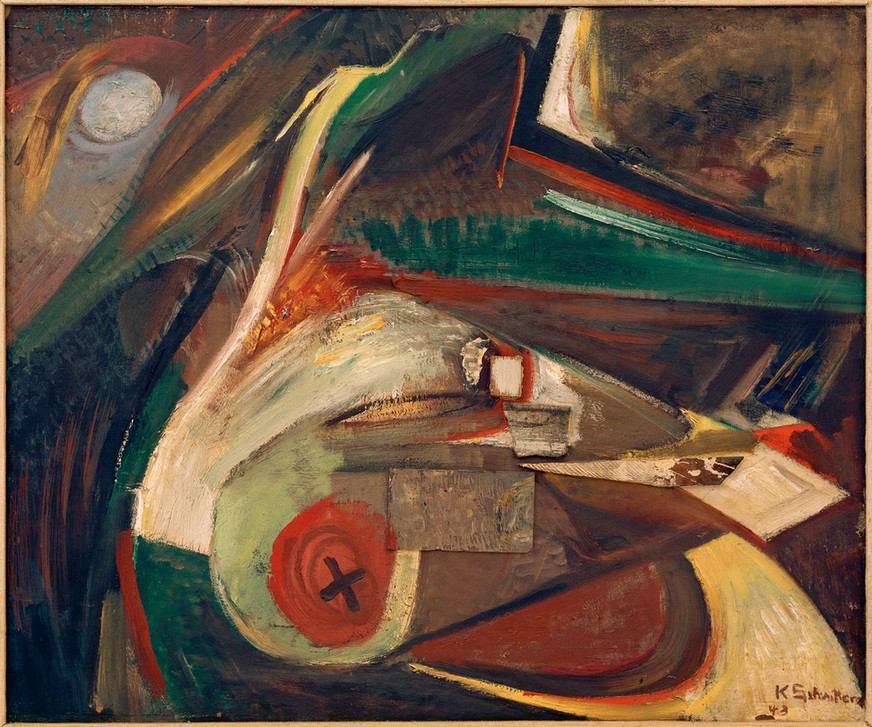 Kurt Schwitters, Ohne Titel (Abstraktes Bild) (Dadaismus,Deutsche Kunst,Kunst,Abstrakte Kunst)