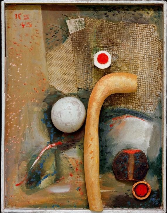 Kurt Schwitters, Fredlyst with yellow artificial bone (Dadaismus,Deutsche Kunst,Kunst)