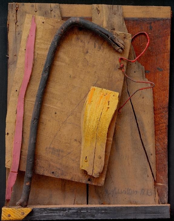Kurt Schwitters, Ohne Titel (Merzbild rosa-gelb) (Dadaismus,Deutsche Kunst,Kunst)