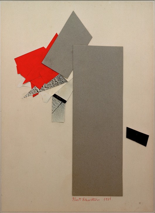 Kurt Schwitters, Ohne Titel (rot, grau, schwarz) (Dadaismus,Deutsche Kunst,Kunst)