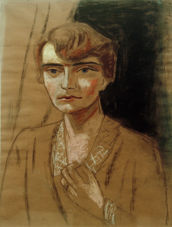 Max Beckmann, Porträt Najla (Persönlichkeiten, Portrait, Ganzkörperportrait, sitzende Frau, Teppich, Expressionismus, Mensch und Gesellschaft, Wunschgröße, Wohnzimmer, bunt)
