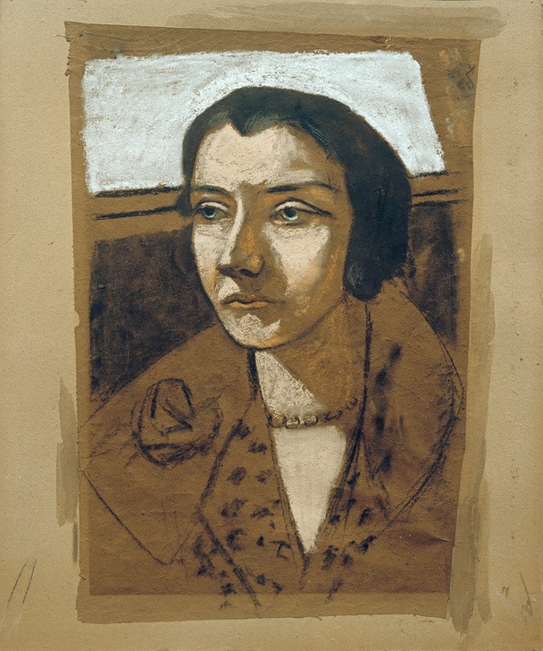 Max Beckmann, Porträt Marie Swarzenski (Portrait, Persönlichkeiten, Klassische Moderne, Malerei, Expressionismus, Mensch und Gesellschaft, Wunschgröße, Wohnzimmer, bunt)