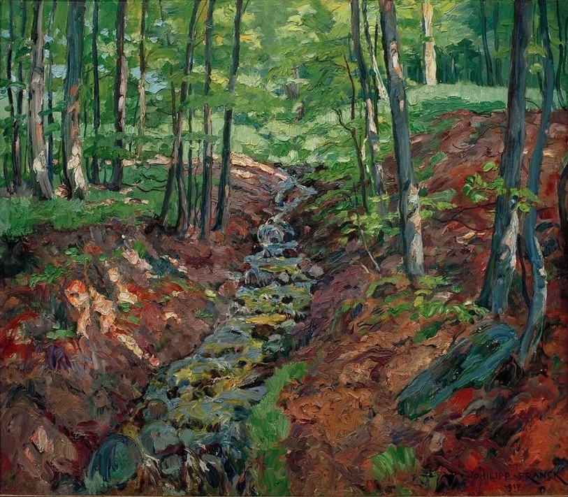 Philipp Franck, Der Reichenbach im Taunus (Deutsche Kunst,Gewässer,Kunst,Landschaft,Wald,Impressionismus,Bach,Mittelgebirge)