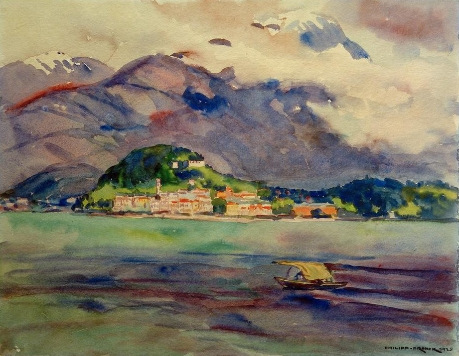 Philipp Franck, Comer See (Deutsche Kunst,Gebirge,Geographie,Gewässer,Kunst,Landschaft,See,Topographie)