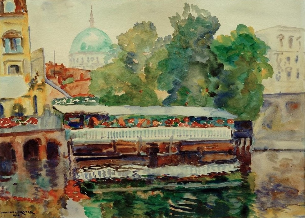 Philipp Franck, Palast-Hotel (Deutsche Kunst,Geographie,Hotel (Allgemein),Kunst,Stadt,Impressionismus,Spiegelung,Architekturdarstellung,Topographie)