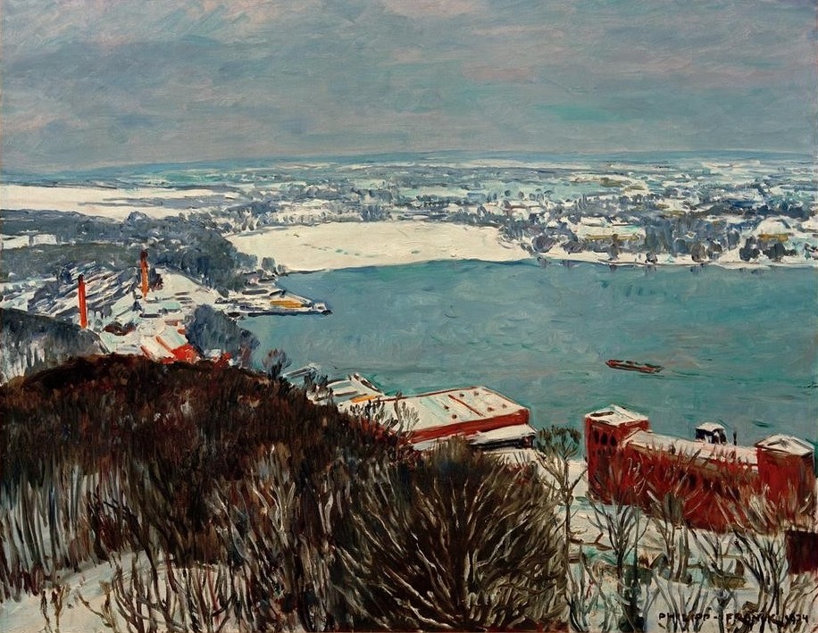 Philipp Franck, Blick auf den Tornow (Deutsche Kunst,Geographie,Jahreszeiten,Kunst,Landschaft,Winter,Impressionismus,Schnee,Topographie)