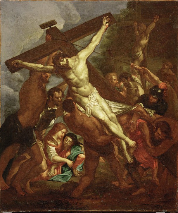 Peter Paul Rubens, Die Kreuzaufrichtung (Christentum,Flämische Kunst,Hinrichtung,Kreuz,Religion,Barock,Neues Testament,Bibel,Kreuzigung,Bozzetto,Niederländische Kunst,Kreuzaufrichtung,Passion Christi)